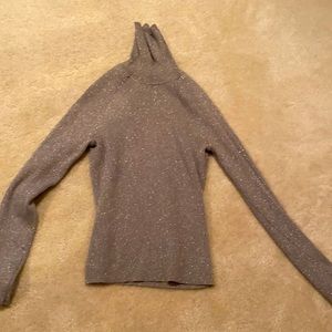 context petite medium sparkly turtleneck sweater